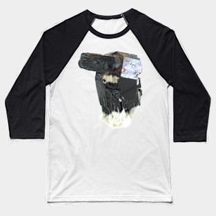 Schorl Tourmaline Mineral Sample Baseball T-Shirt